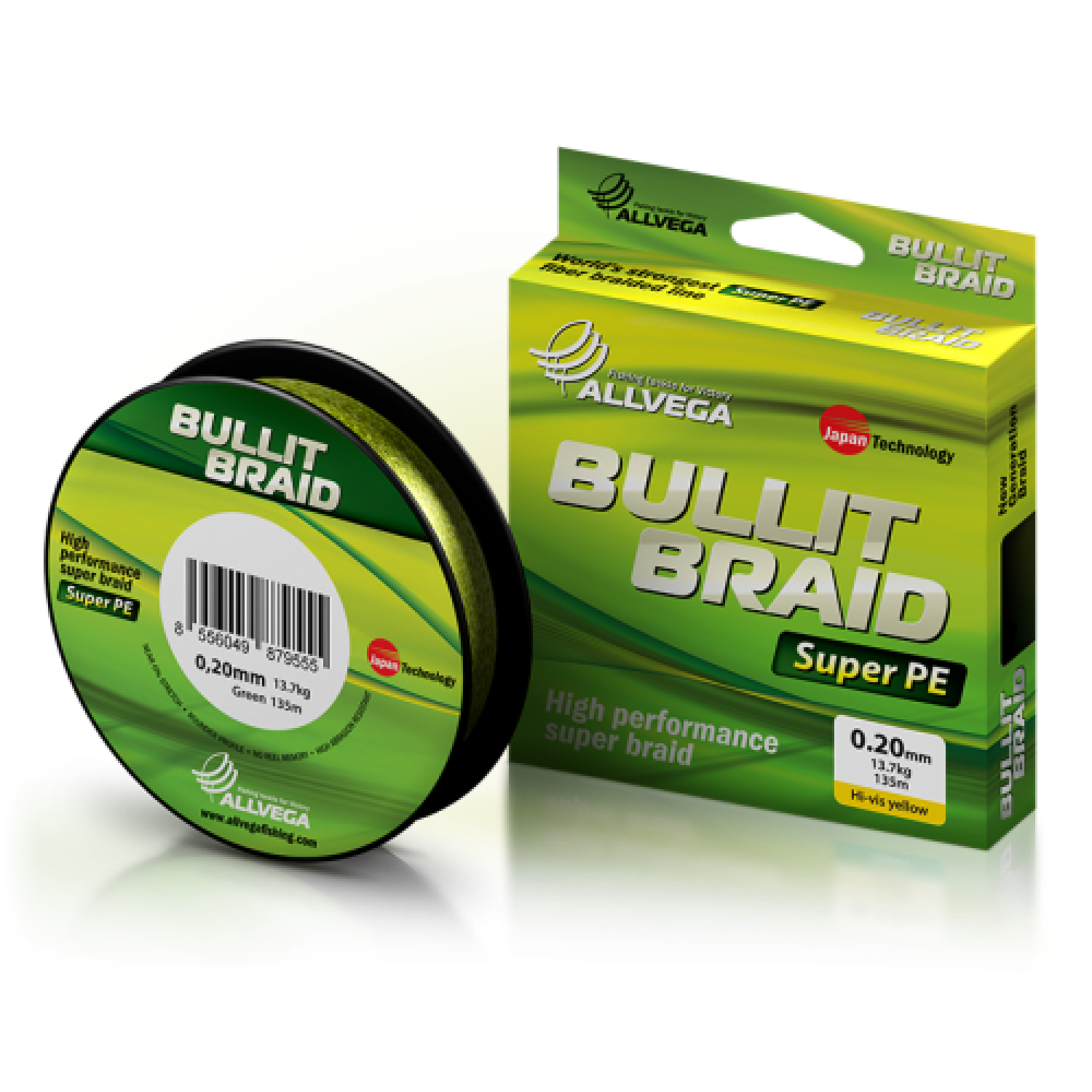 Покупка Плетенка BULLIT BRAID Hi-Vis Yellow 92 м. в Минске Беларуси